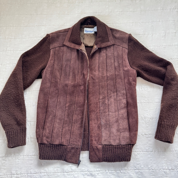 Vintage Leather Suede Jacket • S /M - Picture 3 of 10